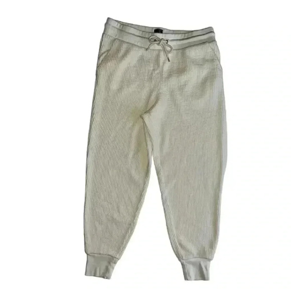 GAP waffle joggers never worn size small a little oversized cream - Picture 1 of 9